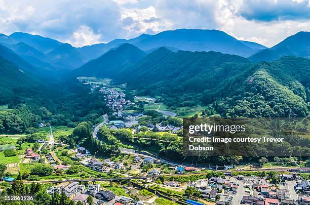 yamadera - satoyama scenery stock pictures, royalty-free photos & images