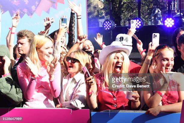 General view of the atmosphere at the European Premiere of "Barbie" at Cineworld Leicester Square on July 12, 2023 in London, England.
