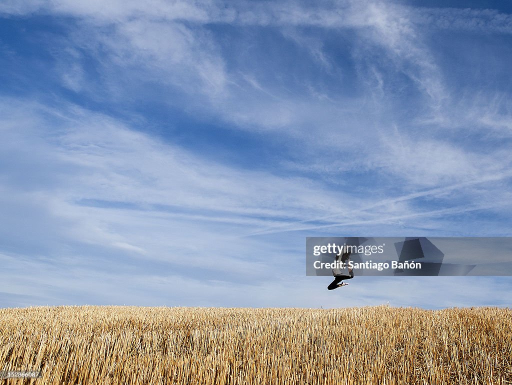Girl in air