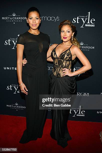 Julissa Bermudez and Adrienne Bailon attend Icons Of Style Gala Hosted By Vanidades at Mandarin Oriental Hotel on September 27, 2012 in New York City.