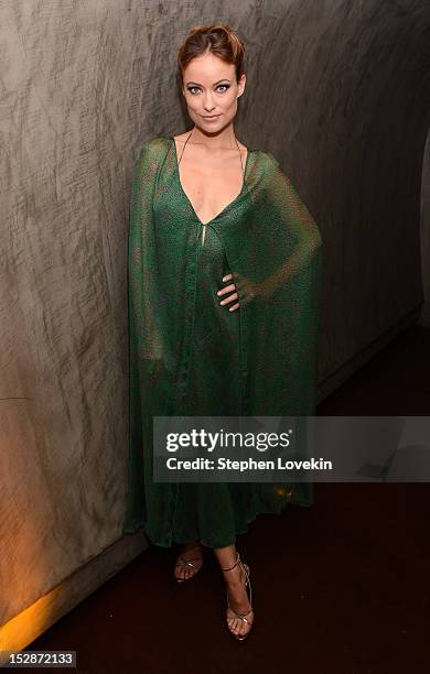 Actress Olivia Wilde attends The Cinema Society with DKNY, Forevermark & RentTheRunway.com after party for the premiere of "Butter" at The Double...