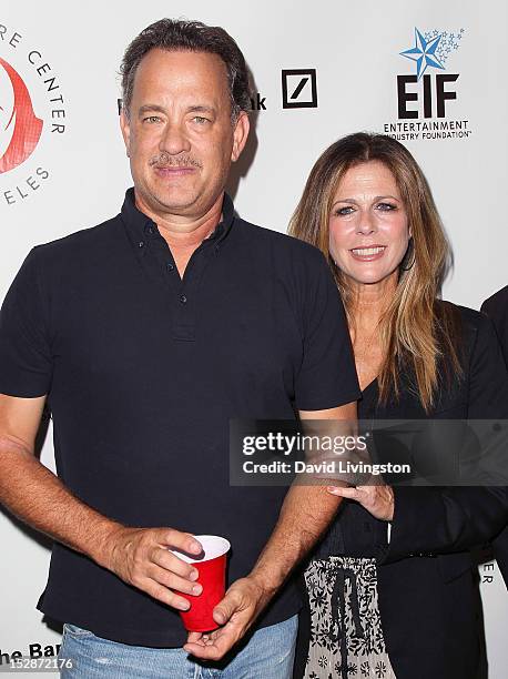 Actor Tom Hanks and wife actress Rita Wilson attend the Shakespeare Center of Los Angeles' 22nd Annual "Simply Shakespeare" at the Freud Playhouse,...