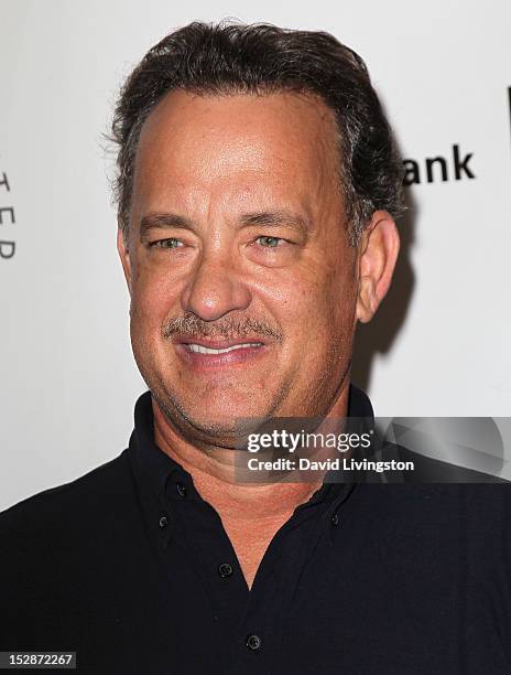 Actor Tom Hanks attends the Shakespeare Center of Los Angeles' 22nd Annual "Simply Shakespeare" at the Freud Playhouse, UCLA on September 27, 2012 in...