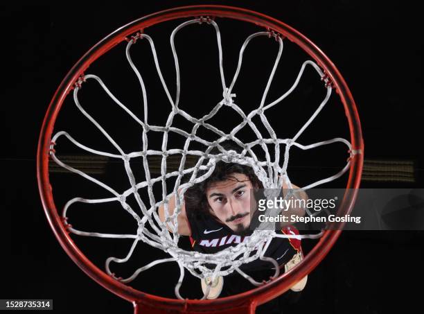 Jaime Jaquez Jr. #11 of the Miami Heat poses for a portrait during the 2023 NBA Rookie Photo Shoot on July 12, 2023 at the University of Nevada, Las...
