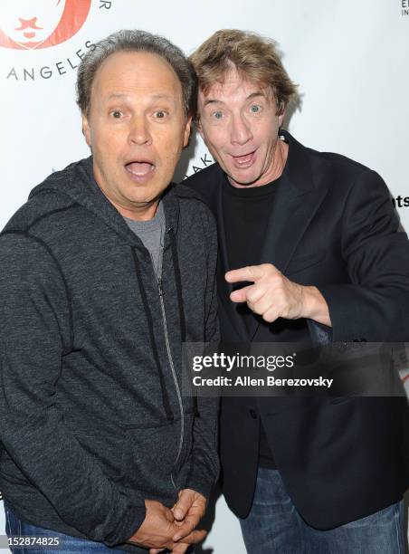 Actors Billy Crystal and Martin Short attend the Shakespeare Center of Los Angeles' 22nd annual "Simply Shakespeare" reading of "A Midsummer Night's...