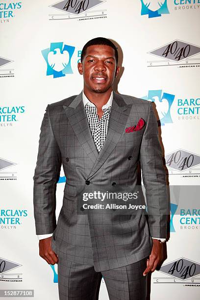 Joe Johnson attends the grand opening of the 40/40 Club at Barclays Center on September 27, 2012 in the Brooklyn borough of New York City.