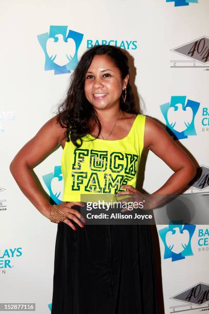 Angela Yee attends the grand opening of the 40/40 Club at Barclays Center on September 27, 2012 in the Brooklyn borough of New York City.