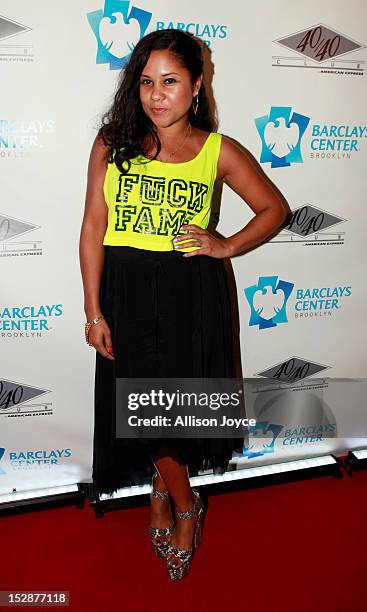 Angela Yee attends the grand opening of the 40/40 Club at Barclays Center on September 27, 2012 in the Brooklyn borough of New York City.