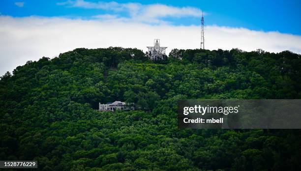 mill mountain star - roanoke va - roanoke virginia star stock pictures, royalty-free photos & images