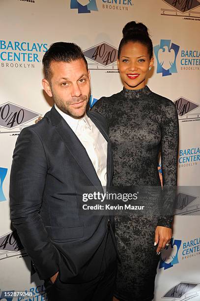 Denise Vasi, and Anthony Mandler attend the grand opening of the 40/40 Club at Barclays Center on September 27, 2012 in the Brooklyn borough of New...