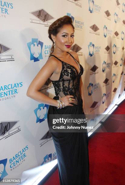 Adrienne Bailon attends the grand opening of the 40/40 Club at Barclays Center on September 27, 2012 in the Brooklyn borough of New York City.