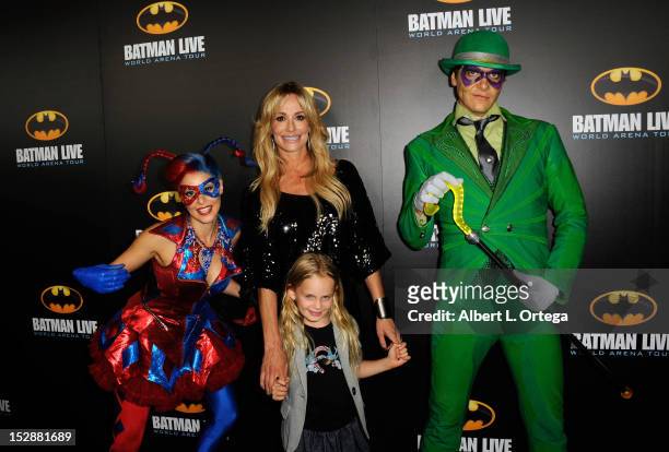Reality TV star Taylor Armstrong and daughter Kennedy arrive for "Batman Live!" Opening Night Performance - Black Carpet Arrivals held at Staples...