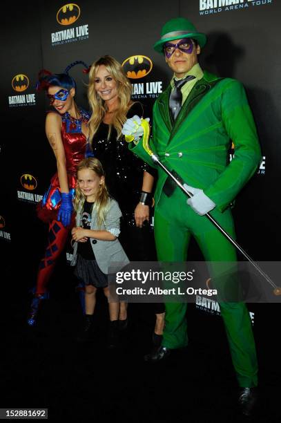 Reality TV star Taylor Armstrong and daughter Kennedy arrive for "Batman Live!" Opening Night Performance - Black Carpet Arrivals held at Staples...