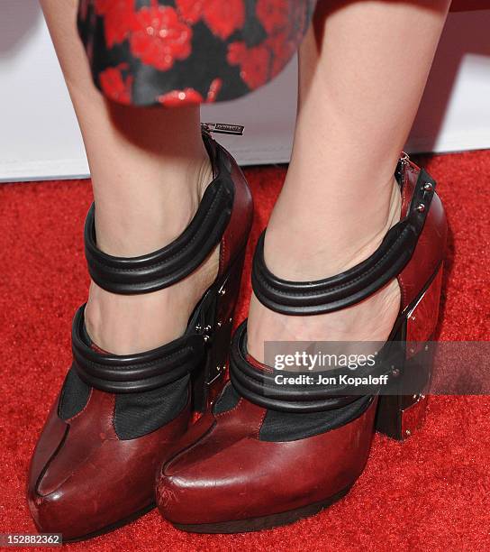 Actress Leslie Mann arrives at the Teen Vogue's 10th Anniversary Annual Young Hollywood Party on September 27, 2012 in Beverly Hills, California.