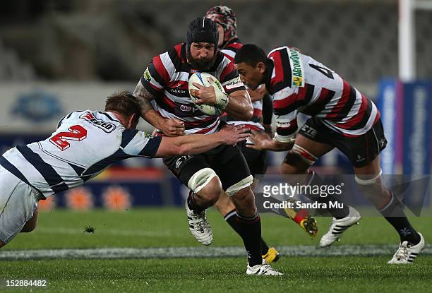 Forbes of Counties Manukau in action during the round 11 ITM Cup match between Auckland and Counties Manukau at Eden Park on September 28, 2012 in...