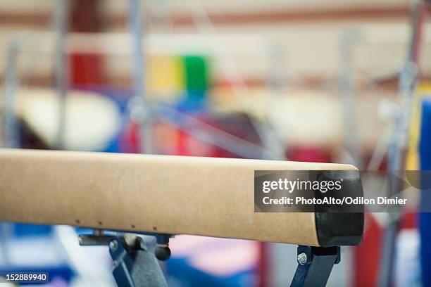 end section of balance beam, close-up - trave foto e immagini stock