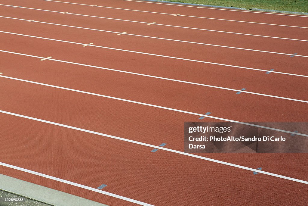 Running track lanes