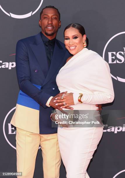 Kentavious Caldwell-Pope and McKenzie Caldwell Pope at The 2023 ESPYS held at Dolby Theatre on July 12, 2023 in Los Angeles, California.