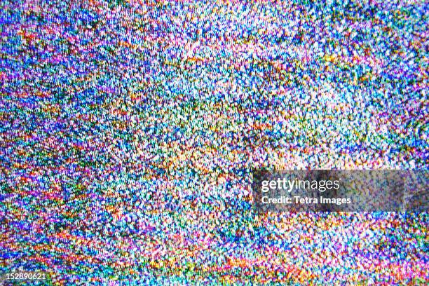 tv static pattern - tetra images stock-fotos und bilder