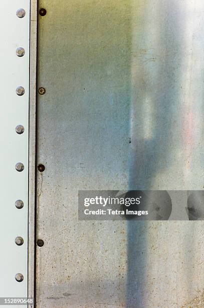 Detail Of Metal With Rivets, Foto de stock