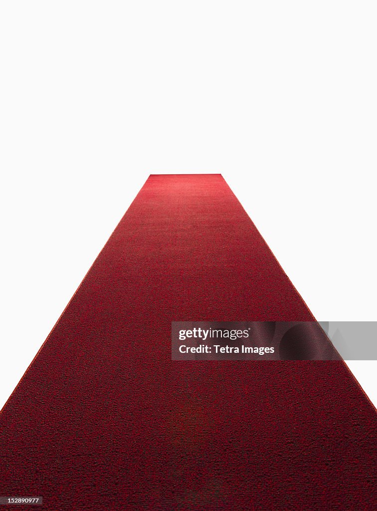 Studio shot of red carpet