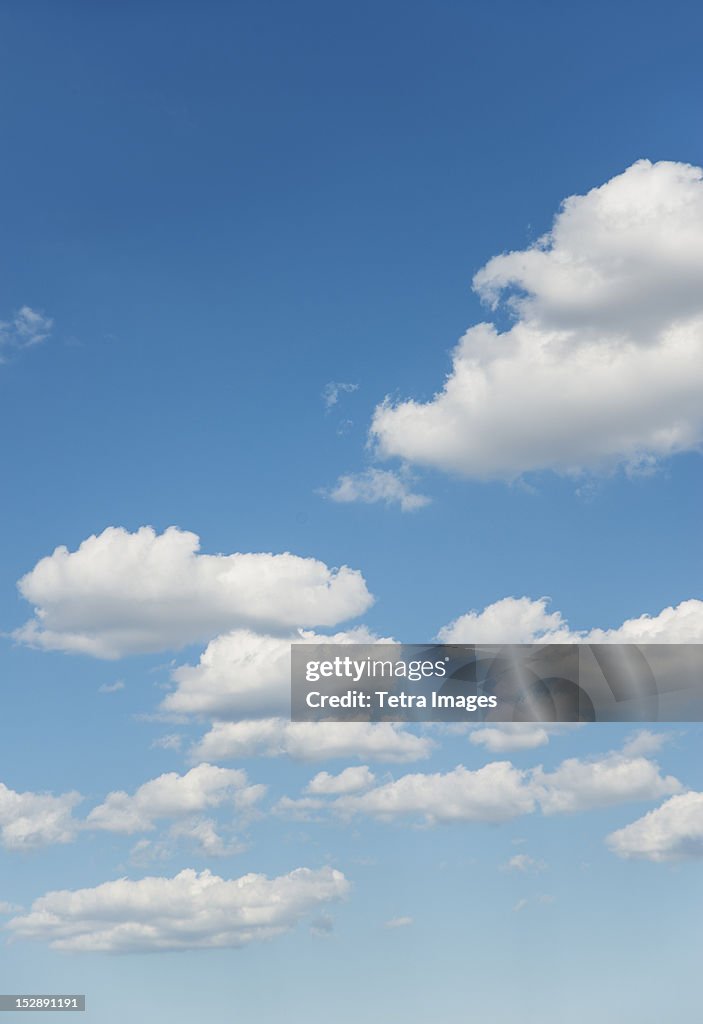 Blue sky with white clouds