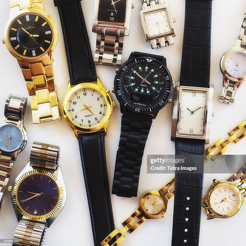Variety of wrist watches