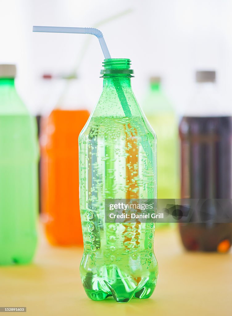 Studio shot of bottles with beverages