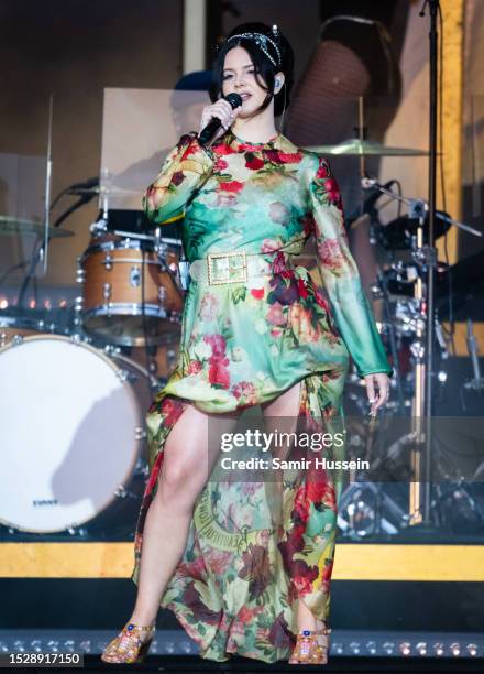 Lana Del Rey performs at BST Hyde Park on July 09, 2023 in London, England.