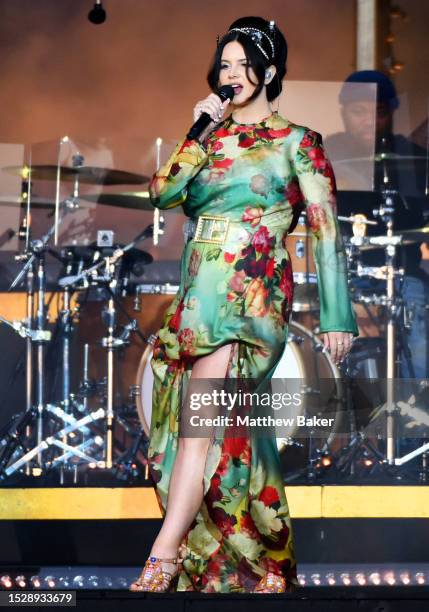 Lana Del Rey performs at BST Hyde Park on July 09, 2023 in London, England.