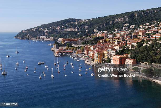 village and port at cote d'azure - monaco port stock pictures, royalty-free photos & images