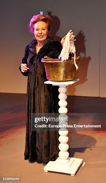 Gemma Guillen Cuervo is seen performing 'La Celestina' theatre play on September 27, 2012 in Madrid, Spain.