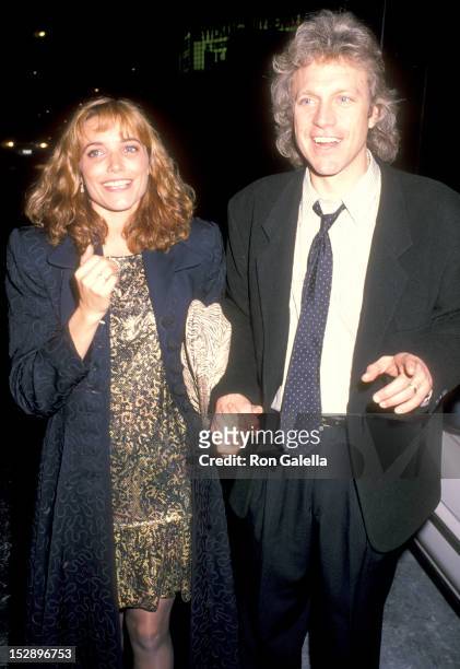 Actress Karen Allen and Actor Kale Browne attend the Michael Dukakis Presidential Campaign Benefit on October 21, 1988 at Roseland in New York City,...