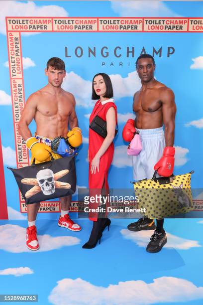 Poppy Corby-Tuech attends the Longchamp x Toiletpaper Pop Revolution launch party on July 12, 2023 in London, England.