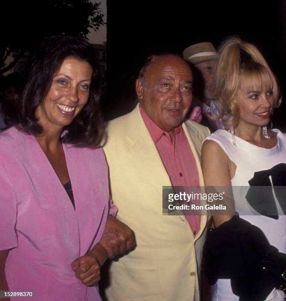 Pam Barber, Herbert Lom and Wildy Lawlor attend the screening of "The Son of the Pink Panther" on August 26, 1993 at the Avco Center Cinema in...