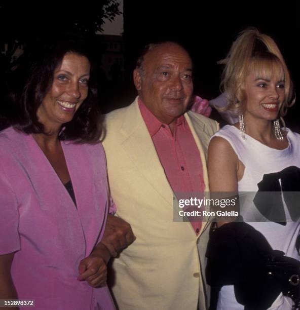 Pam Barber, Herbert Lom and Wildy Lawlor attend the screening of "The Son of the Pink Panther" on August 26, 1993 at the Avco Center Cinema in...