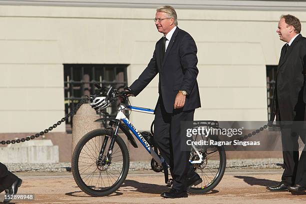 Mayor of Oslo Fabian Stang attends the funeral of Her Highness Princess Ragnhild, Mrs Lorentzen at the Royal Palace on September 28, 2012 in Oslo,...