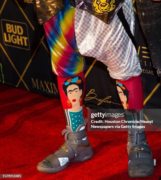 Member Cole Whittle wears Frida Kahlo socks to The MAXIM Super Bowl Party 2017 at the Smart Financial Centre at Sugar Land on Sunday, Feb. 5 in...