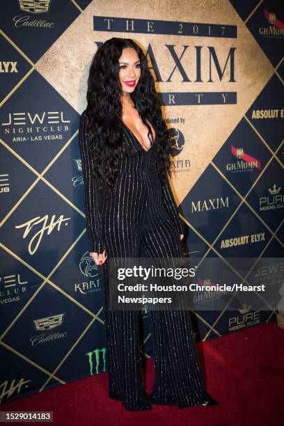 Reality show personality Erica Mena attends The MAXIM Super Bowl Party 2017 at the Smart Financial Centre at Sugar Land on Sunday, Feb. 5 in Houston.