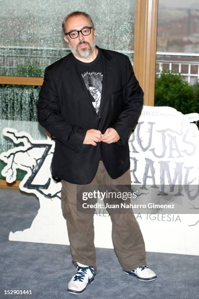 Alex de la Iglesia attends the "Las Brujas de Zugarramurdi" press conference at Club Financiero Genova on September 28, 2012 in Madrid, Spain.