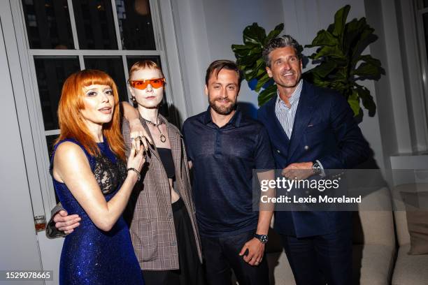 Natasha Lyonne, Kieran Culkin and Patrick Dempsey at the TAG Heuer 5th Avenue Flagship Grand Opening Celebration on July 12, 2023 in New York, New...