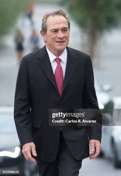 Actor Tommy Lee Jones attends the "Hope Springs" photocall at the Kursaal Palace during the 60th San Sebastian International Film Festival on...