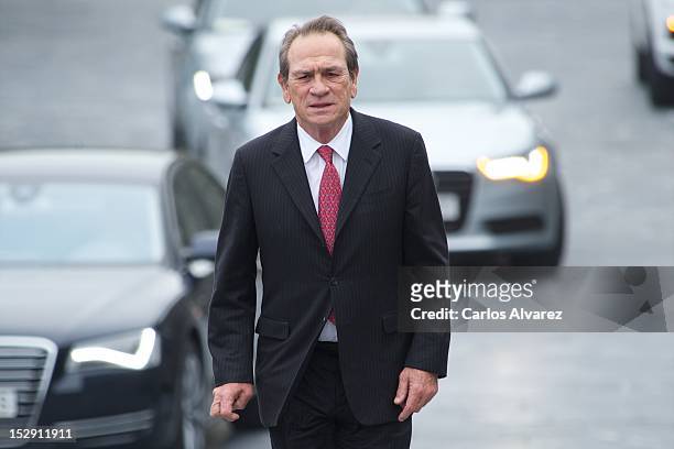 Actor Tommy Lee Jones attends the "Hope Springs" photocall at the Kursaal Palace during the 60th San Sebastian International Film Festival on...