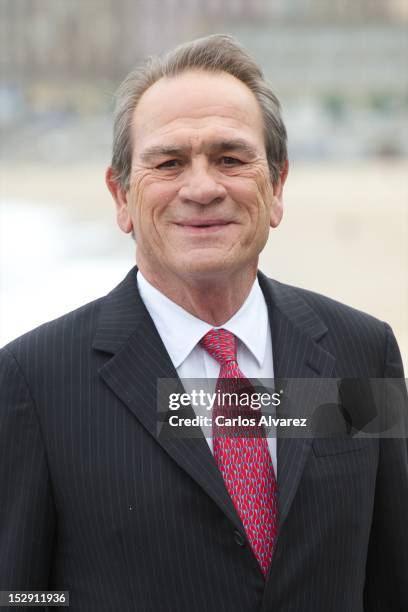 Actor Tommy Lee Jones attends the "Hope Springs" photocall at the Kursaal Palace during the 60th San Sebastian International Film Festival on...