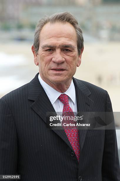 Actor Tommy Lee Jones attends the "Hope Springs" photocall at the Kursaal Palace during the 60th San Sebastian International Film Festival on...