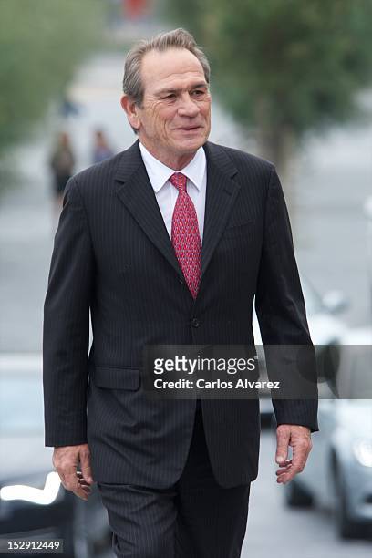 Actor Tommy Lee Jones attends the "Hope Springs" photocall at the Kursaal Palace during the 60th San Sebastian International Film Festival on...