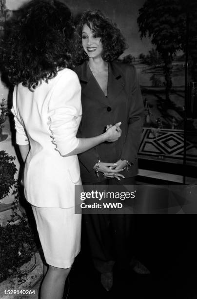 Kitt Shapiro and guest attend an event at Cafe Carlyle in New York City on February 2, 1993.