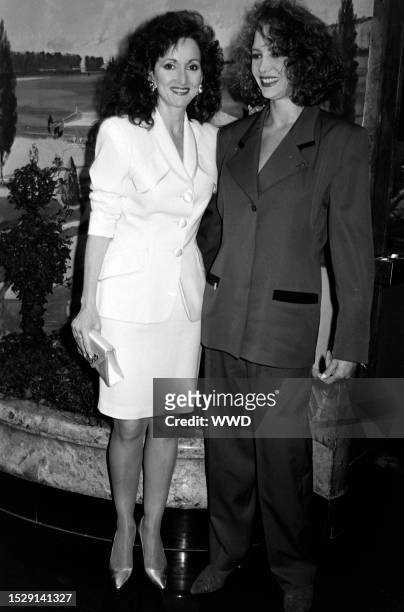 Kitt Shapiro and guest attend an event at Cafe Carlyle in New York City on February 2, 1993.