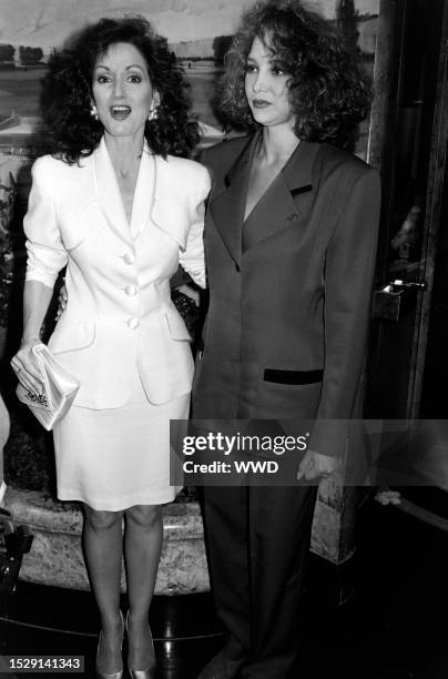 Kitt Shapiro and guest attend an event at Cafe Carlyle in New York City on February 2, 1993.