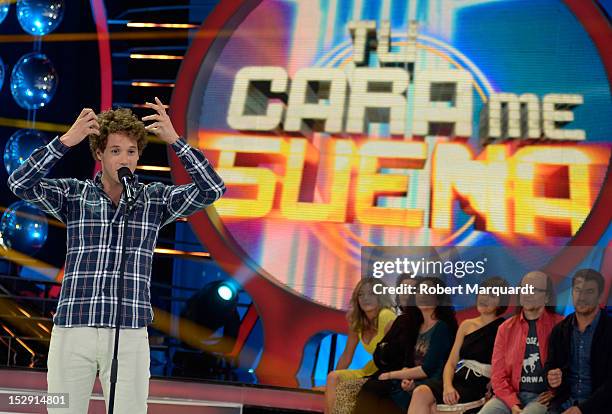 Daniel Diges attends a presentation of the 2nd season of 'Tu Cara Me Suena' at the Antenna 3 studios on September 25, 2012 in Barcelona, Spain.